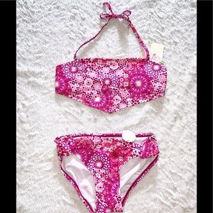 NWT GB Girls Pink Handkerchief Swimsuit